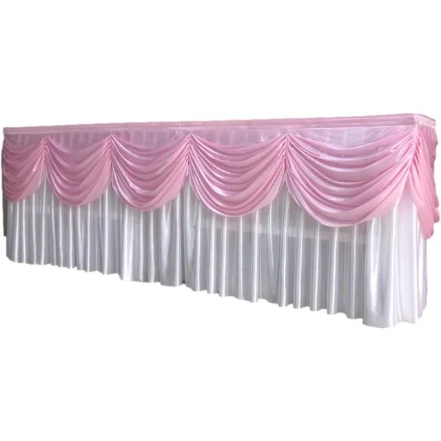 White with Pink Swag-H75xw600cm