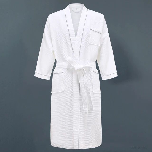 Silvery Waffle Robe-XL