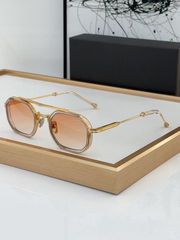 clear gold frame gradient orange lens