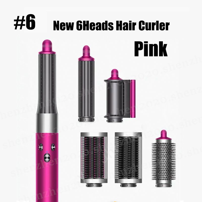 #6 New 6Heads Curler-Pink