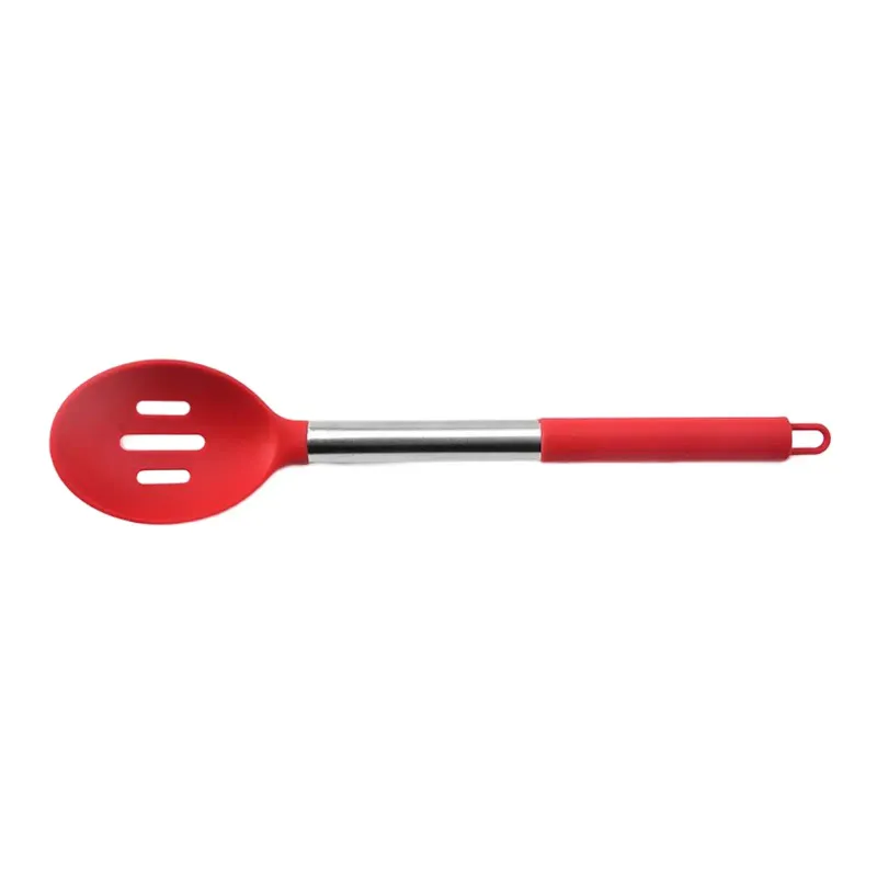 Red Slotted Spoon