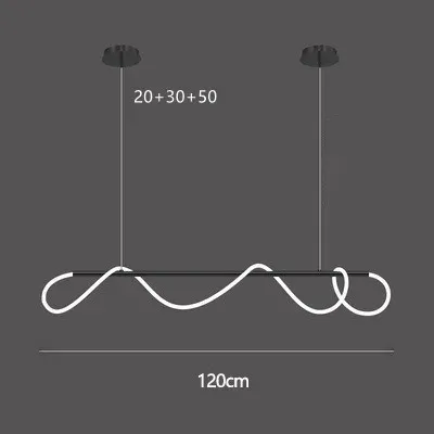 Zimny ​​biały 6000K czarny 120 cm