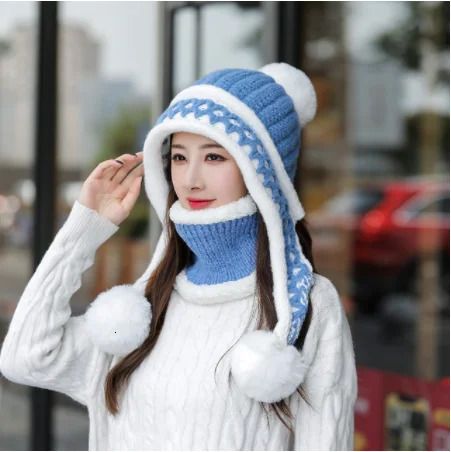 blue hat scarf
