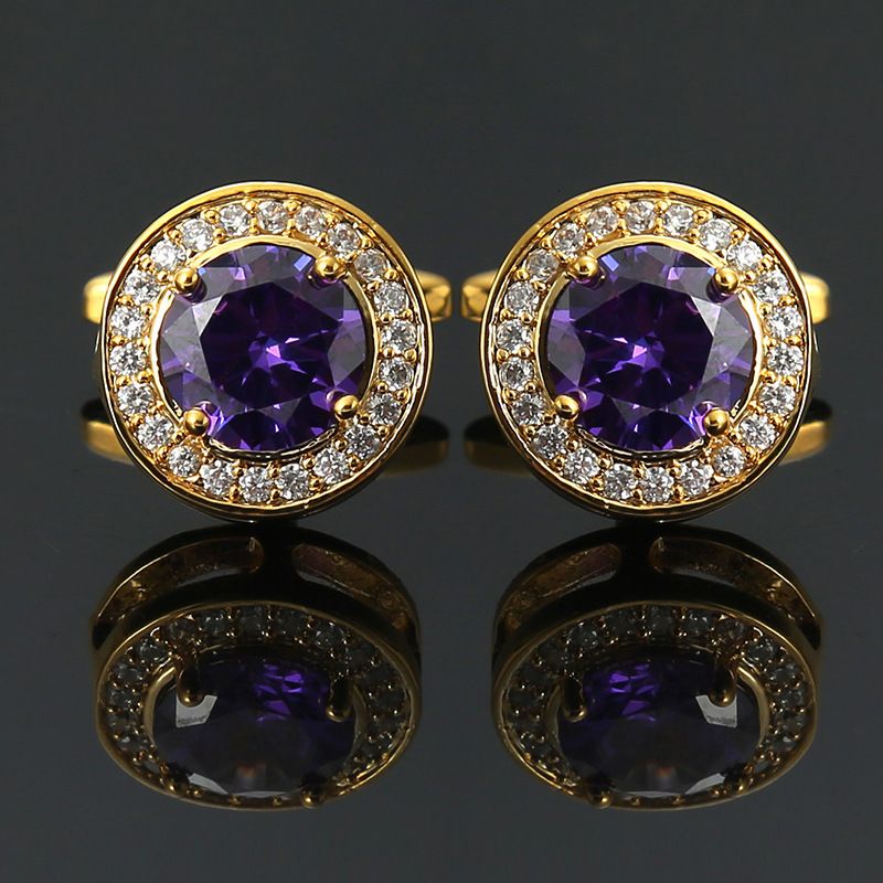 True Gold Purple Zirconia（4つの爪）-K9