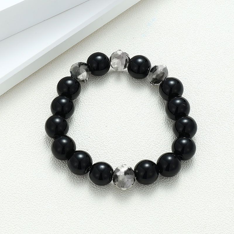black; four bead; 16cm