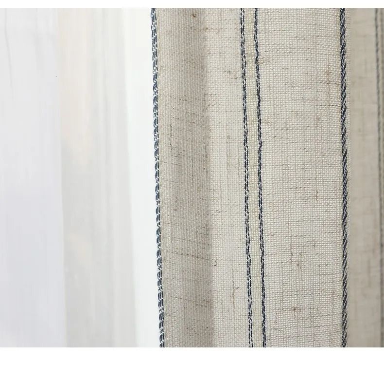 blue stripe linen