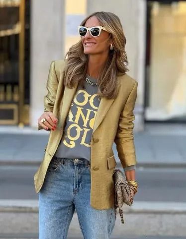 gold blazer