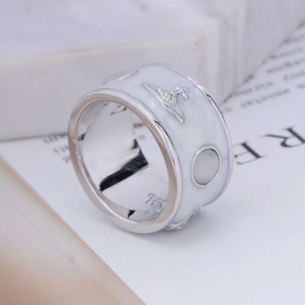 Bague bord en argent blanc