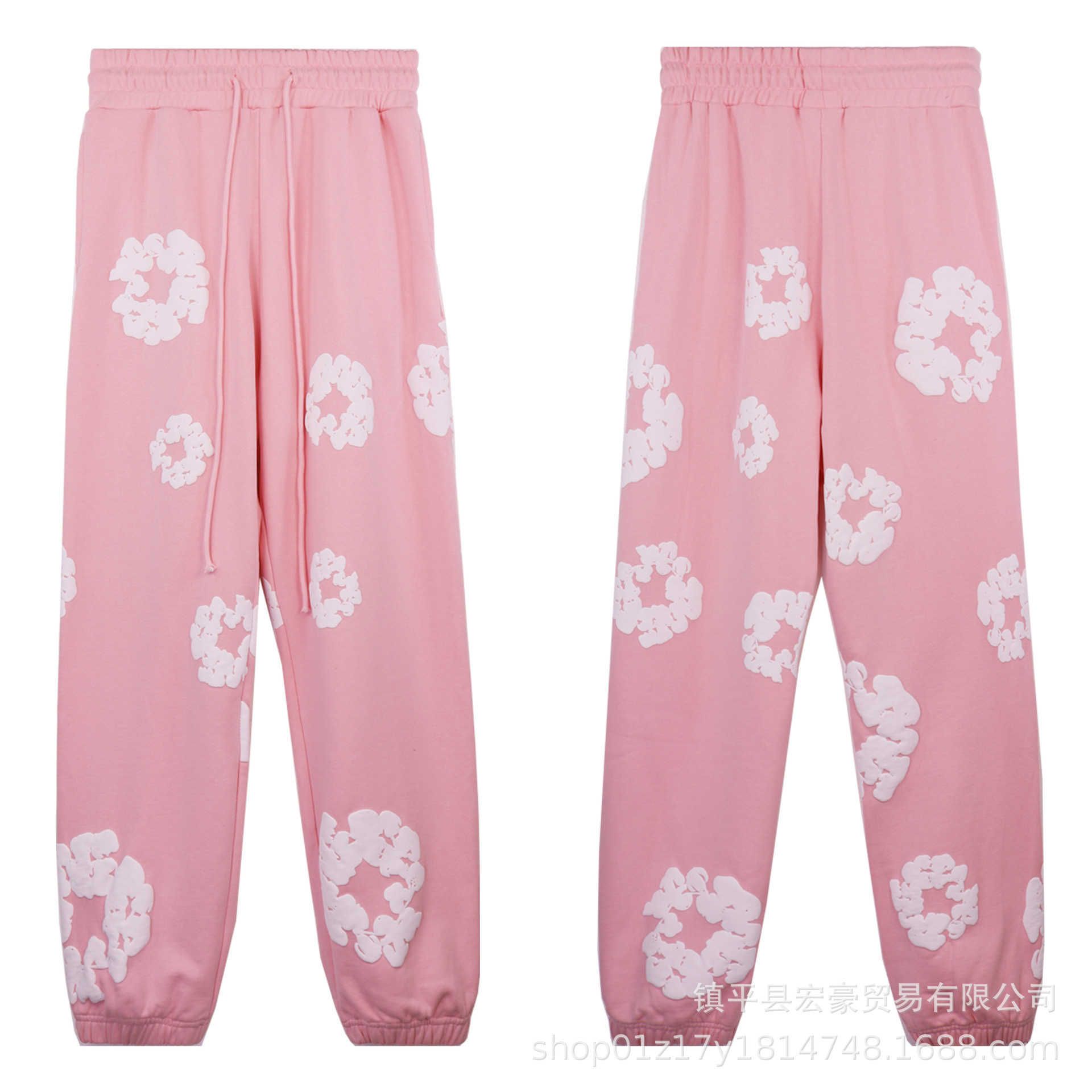 pantaloni di peluche rosa