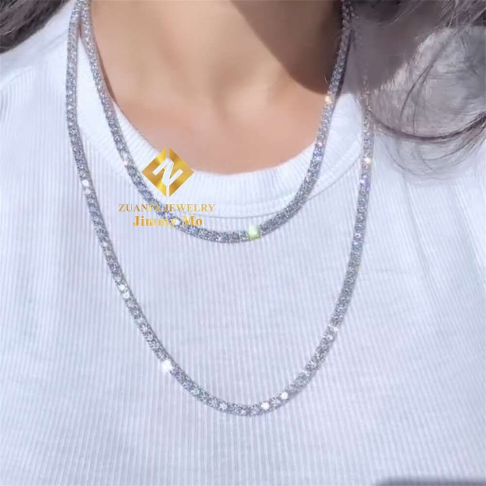 3mm 18in tennis chain(white/gold/rose)