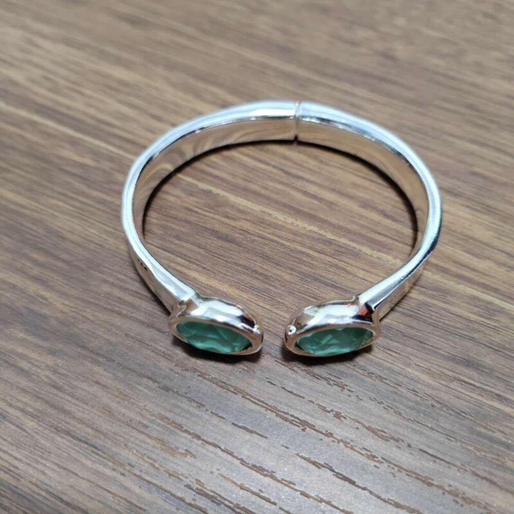 armband - grön kristall