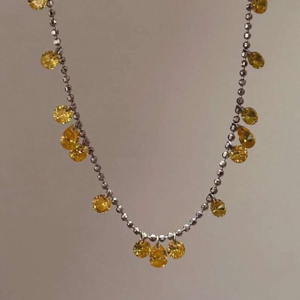 Lunghezza catena diamante giallo 37 3 3)-925