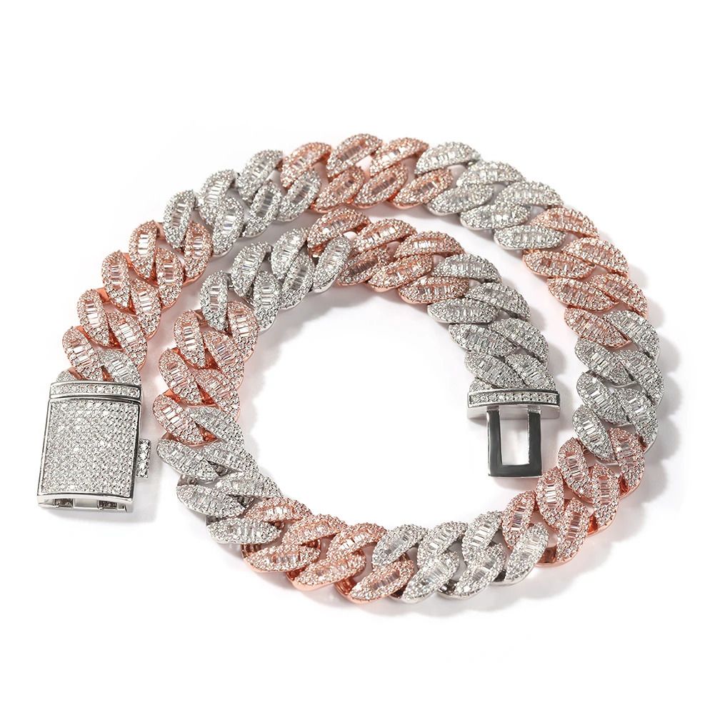 Silver Rosegold-20-tums halsband