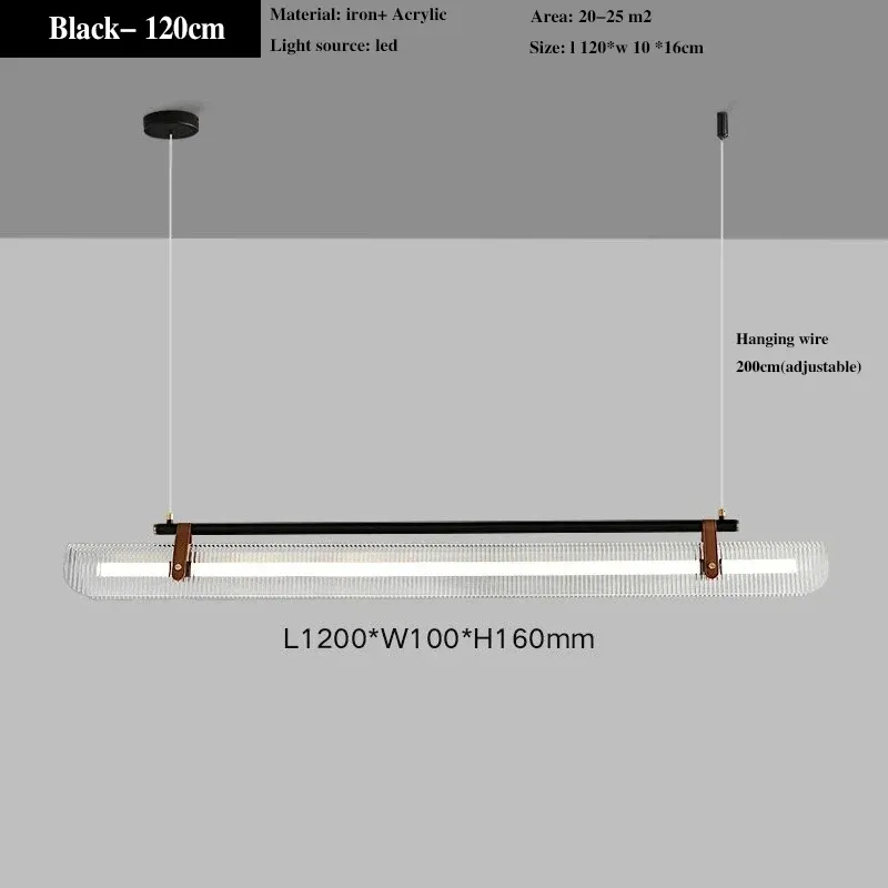 Sıcak Beyaz 3000K Siyah 120cm