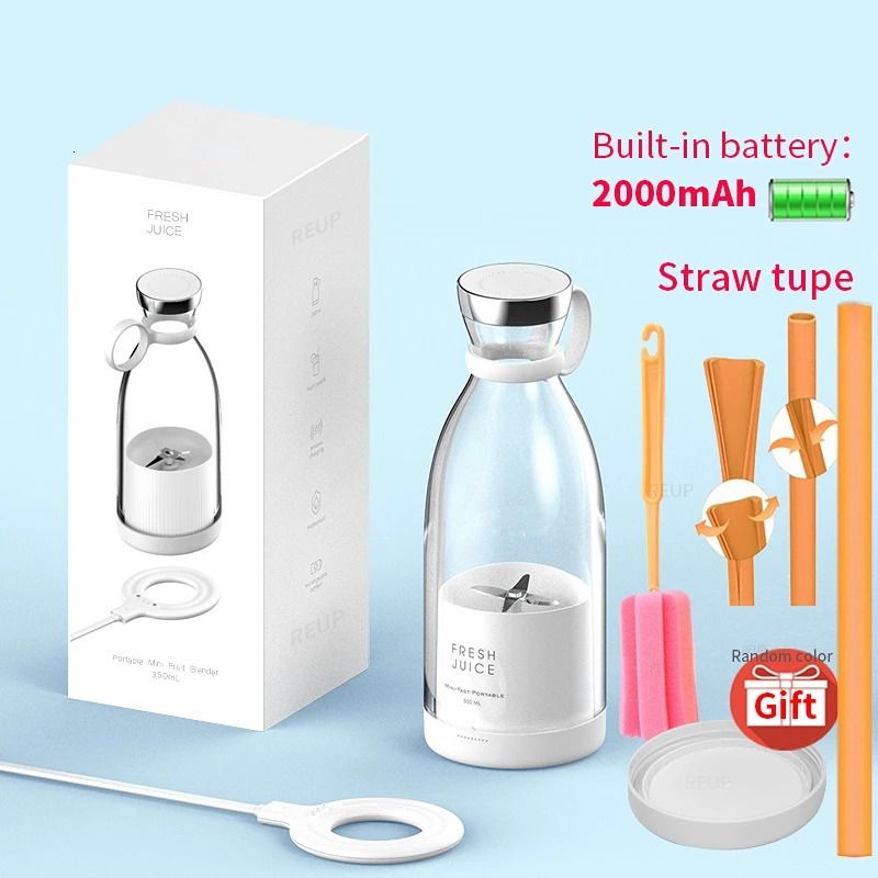 White 2000mah Straw