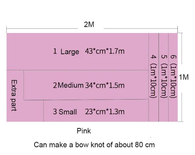 Paquete de materiales rosa-50cm