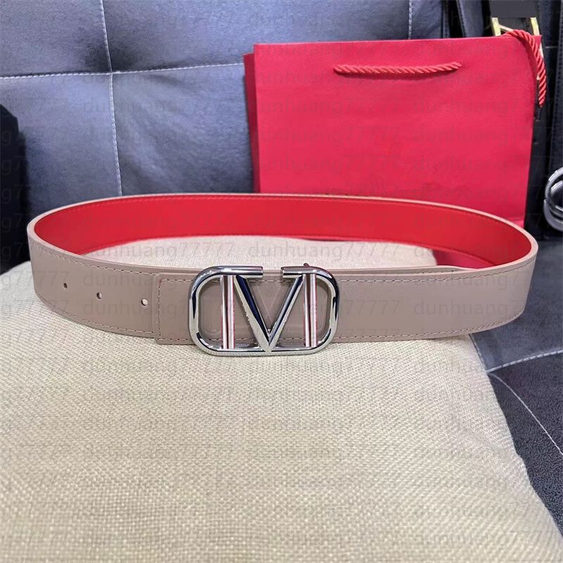 Silver buckle apricot color belt