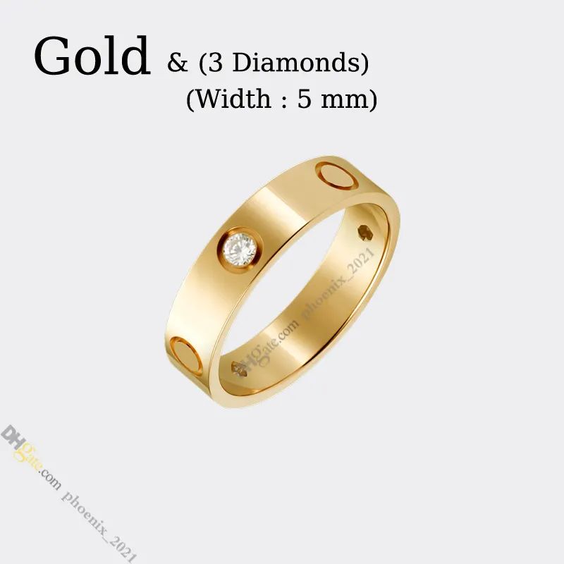 Ouro (5mm) -3 diamante