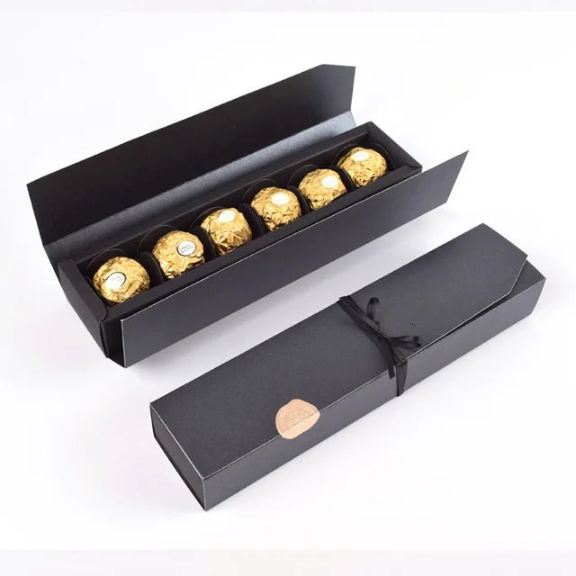 ブラックチョコレートボックス-20 PCS-24x5.5x3.5cm