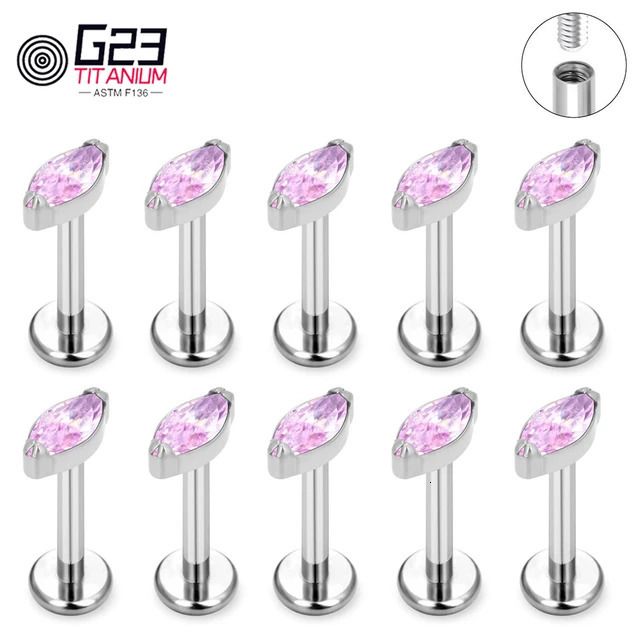 10pcs Pink 1-1.2x12mm