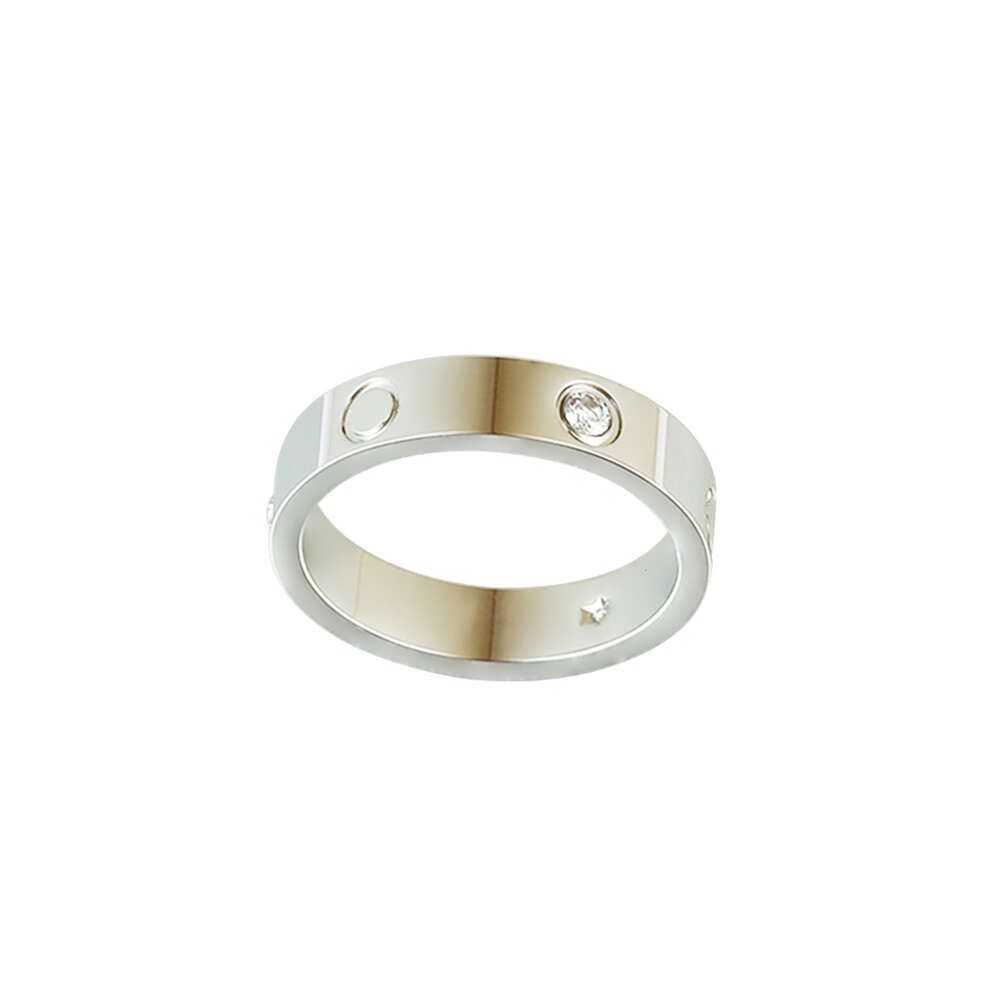 Diamante singolo in oro bianco da 6 mm