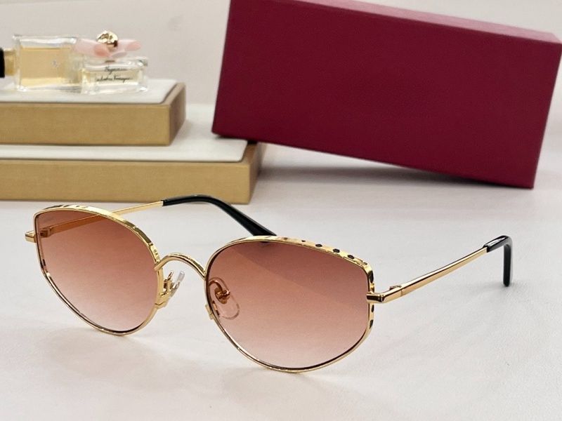 gold frame Gradient pink lens