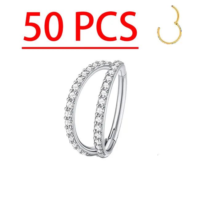 50pcs Argent d-18g 1.0x8mm