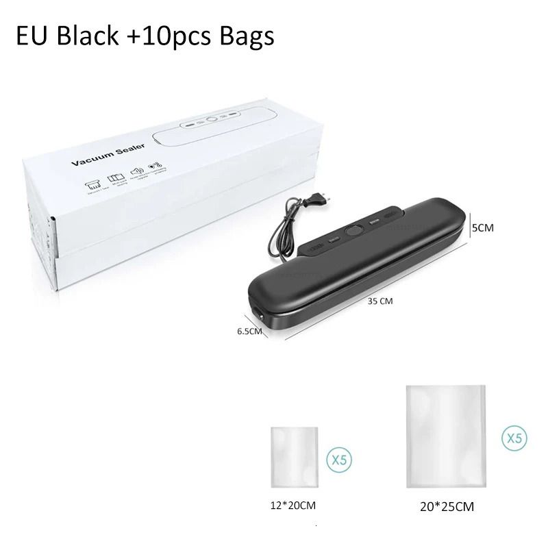 Black 10pcs Bags-220v-Eu Plug