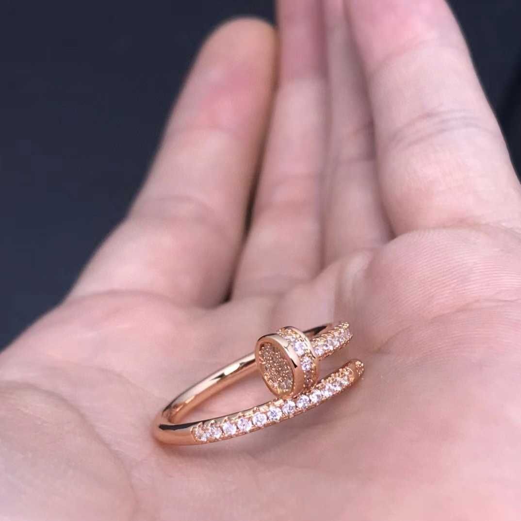 Rose Gold Diamond Nail Ring