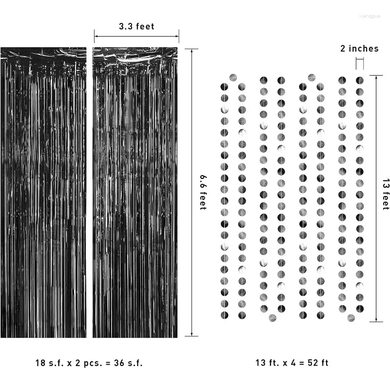 Black Fringe Curtain