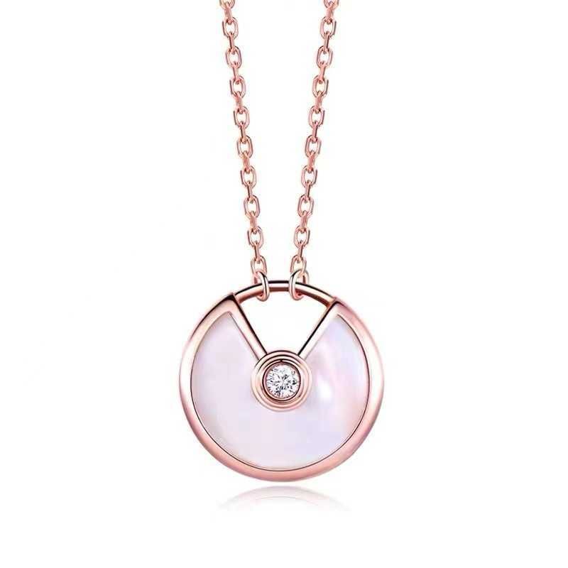 Rose Gold Amulet Necklace (white Friti