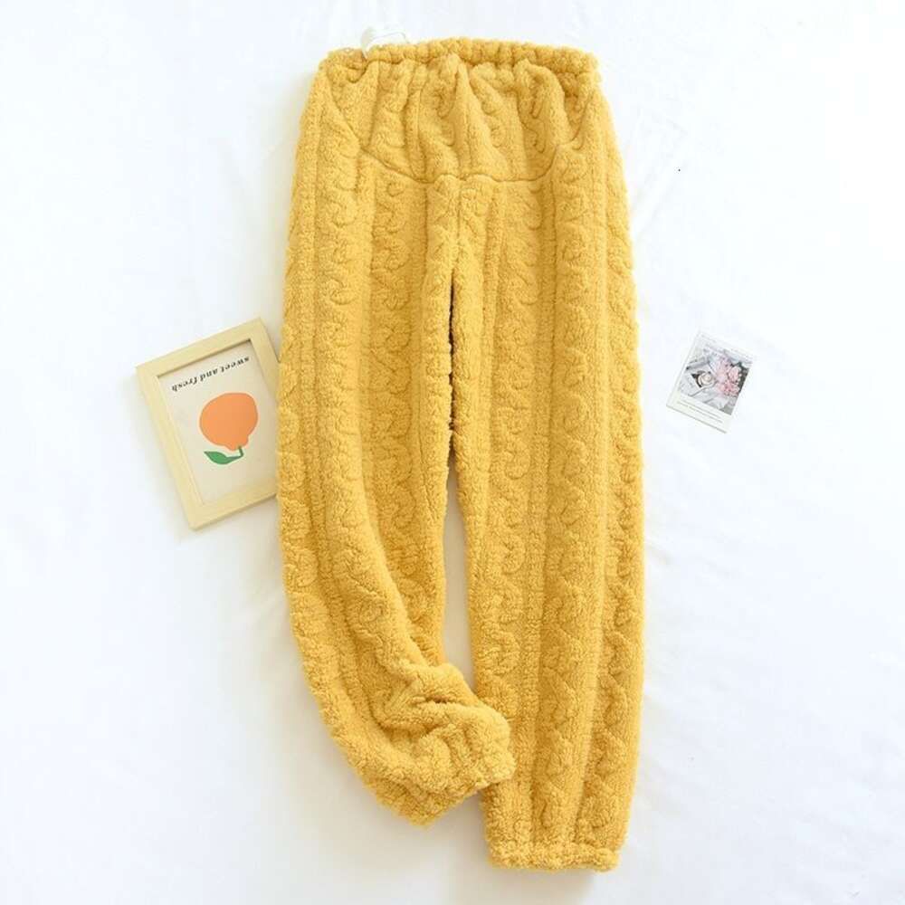 Culotte flanelle torsadée jaune