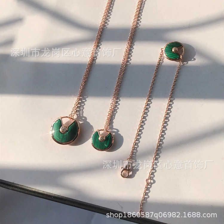 Small Malachite Necklace-925 Silver