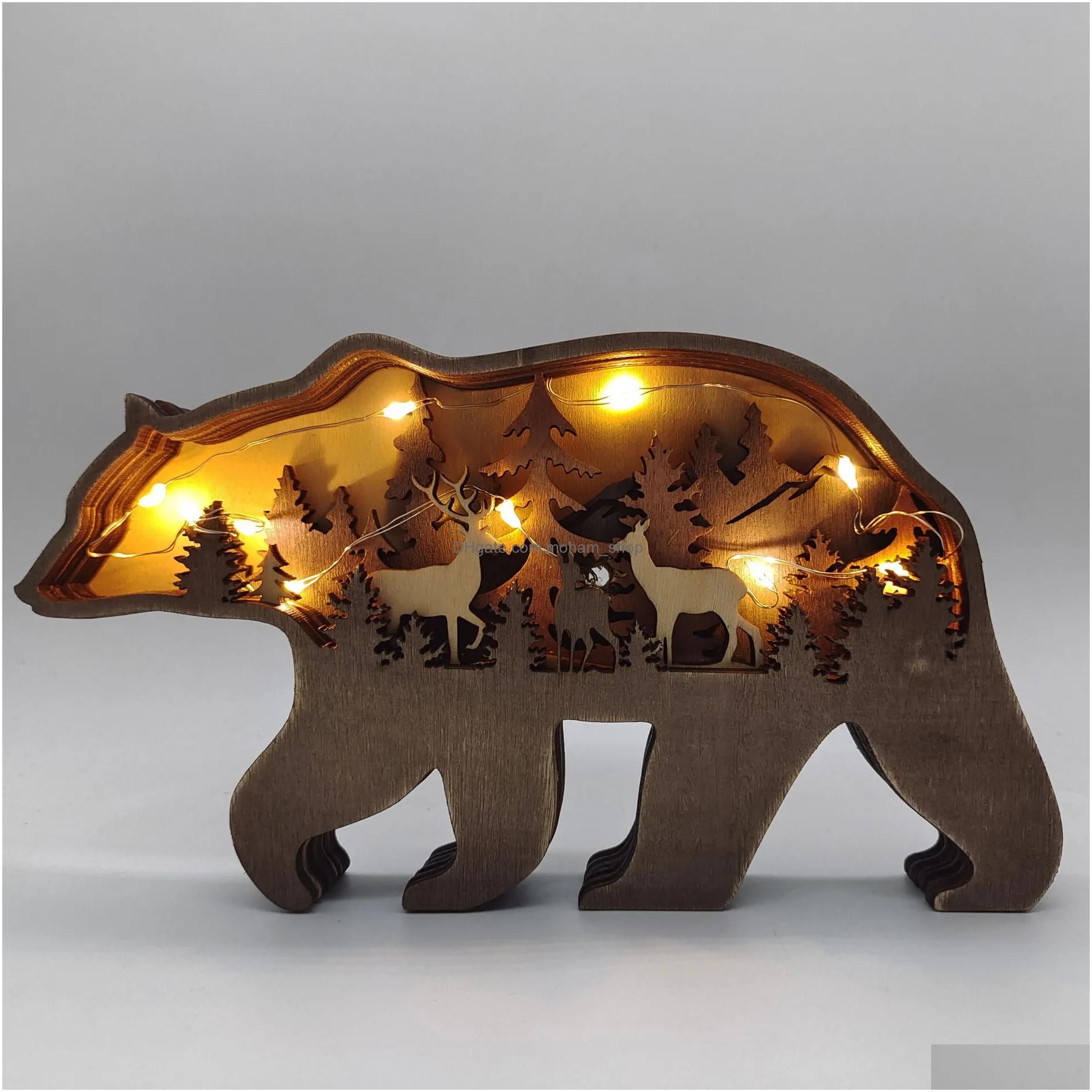 Brown Bear+Led Lamp