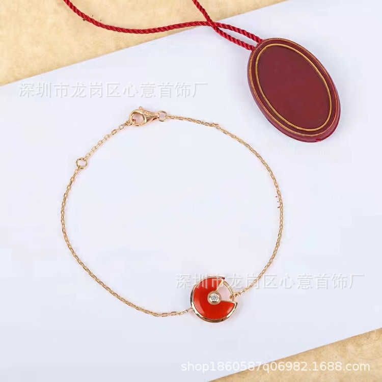 Red Chalcedony Bracelet-925 Silver