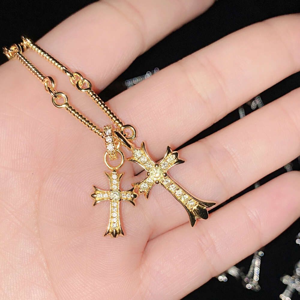 Cross Gold Yellow Diamond mit 50 cm CH