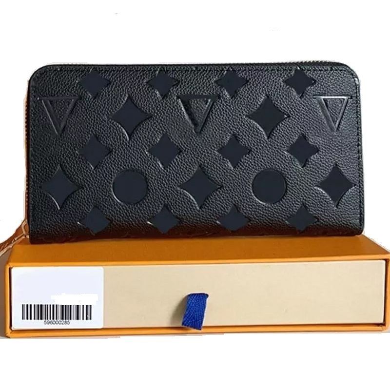 Embossed black wallet