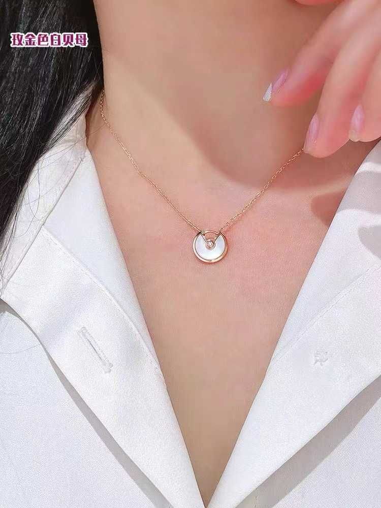 Platinum Amulet Necklace (white Fritil