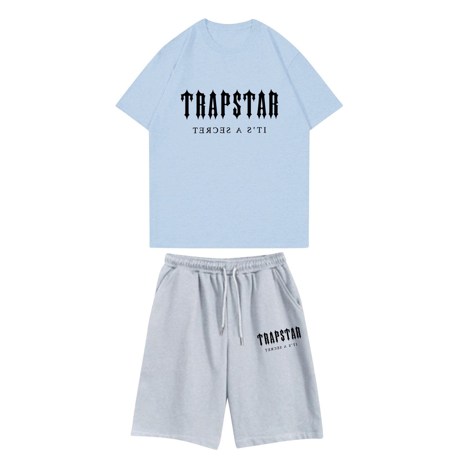 Gray shorts (Light Blue T)