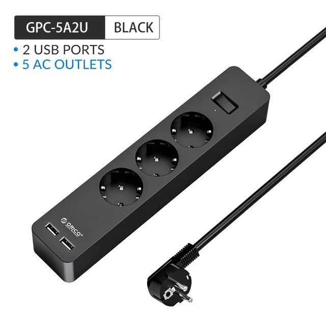 3ac 2usb Black Eu