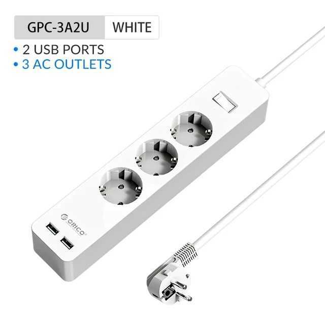 3ac 2usb Weiß Eu