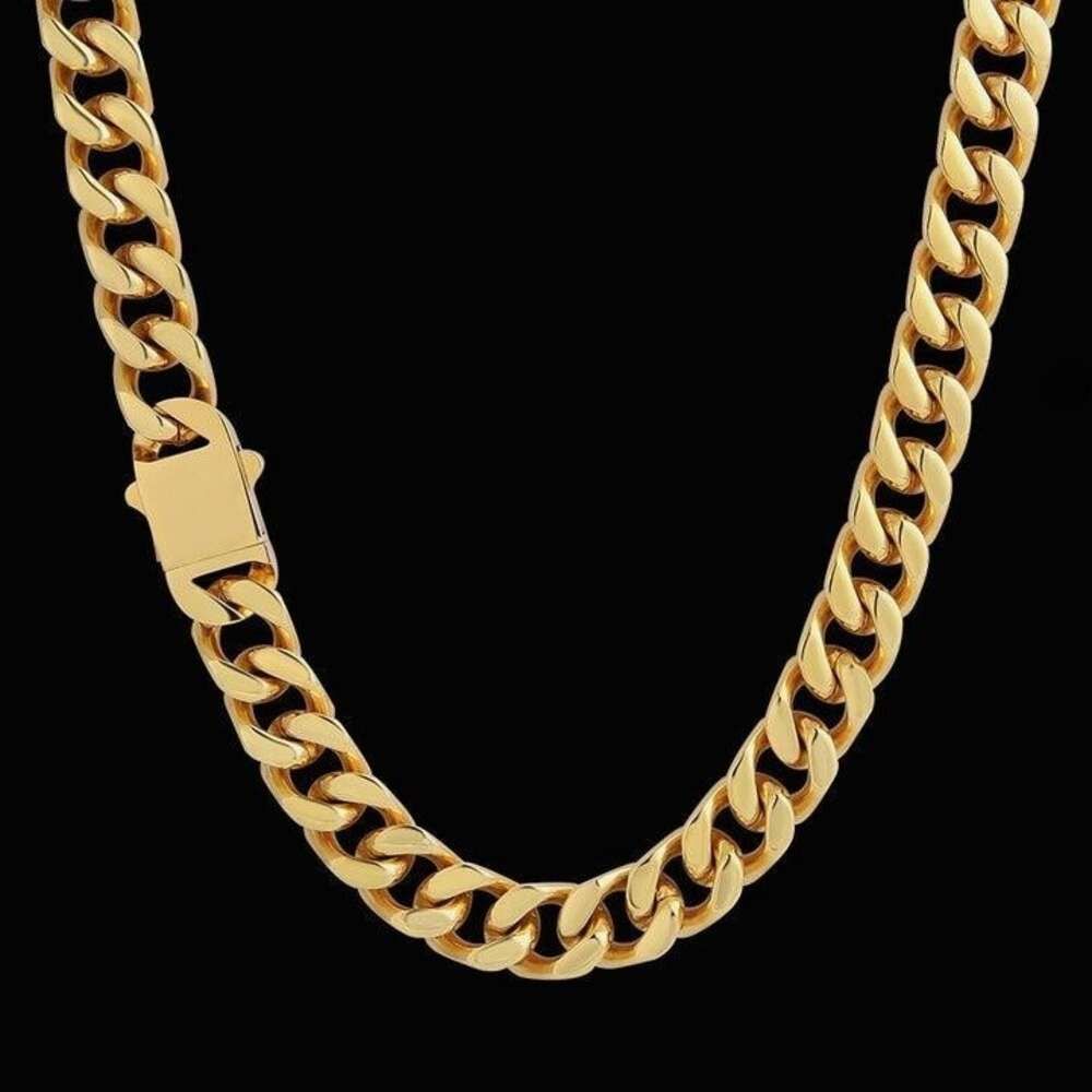 14 mm Miami Gold Curb Cubaanse Schakelketting-