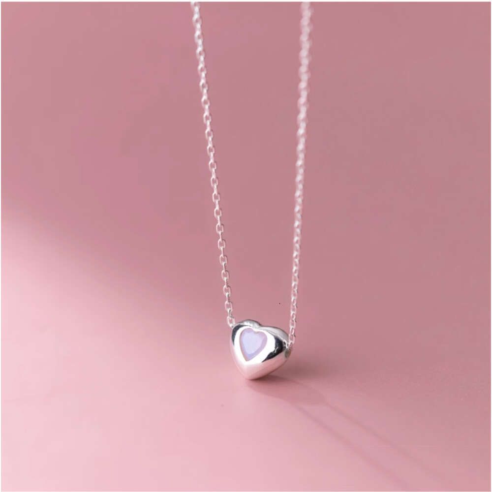 Y00155-фиолетовый (16 дюймов)-Ожерелье в форме сердца P