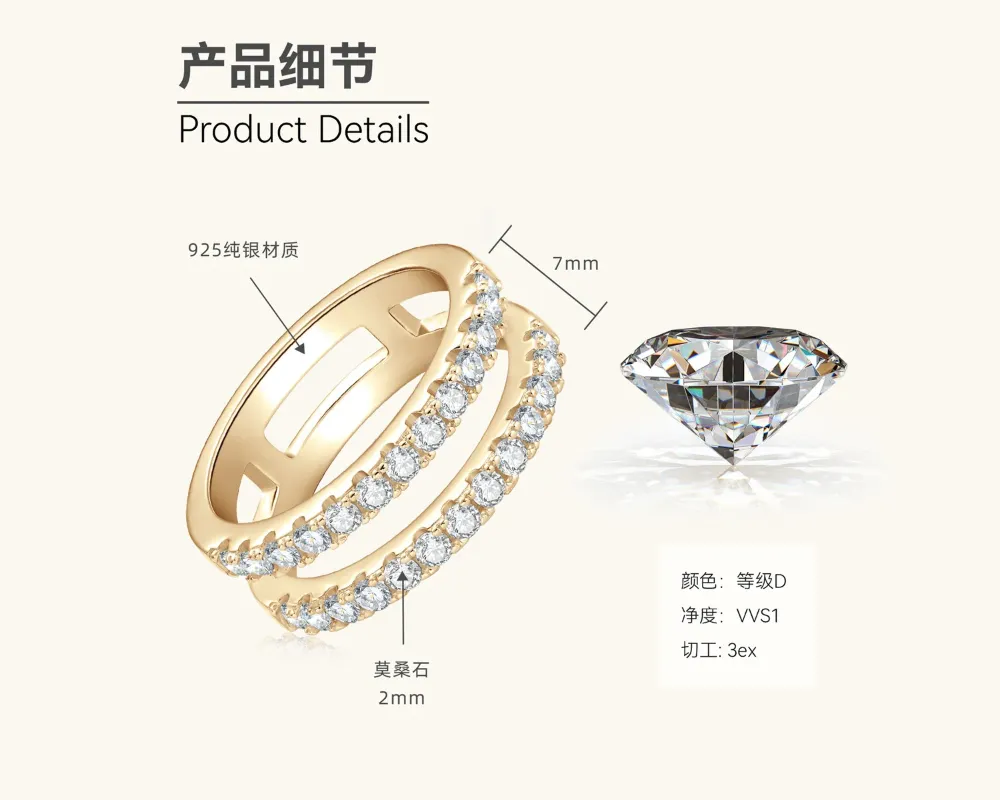 Bague Moissanite 2