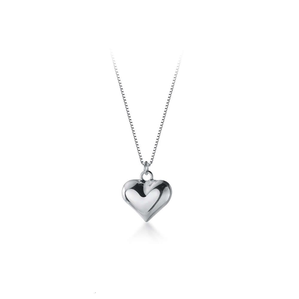 D7424-серебро (16 дюймов)-Ожерелье в форме сердца Pe