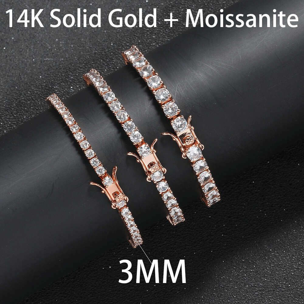 3mm 14k+moissanite-6.5inches