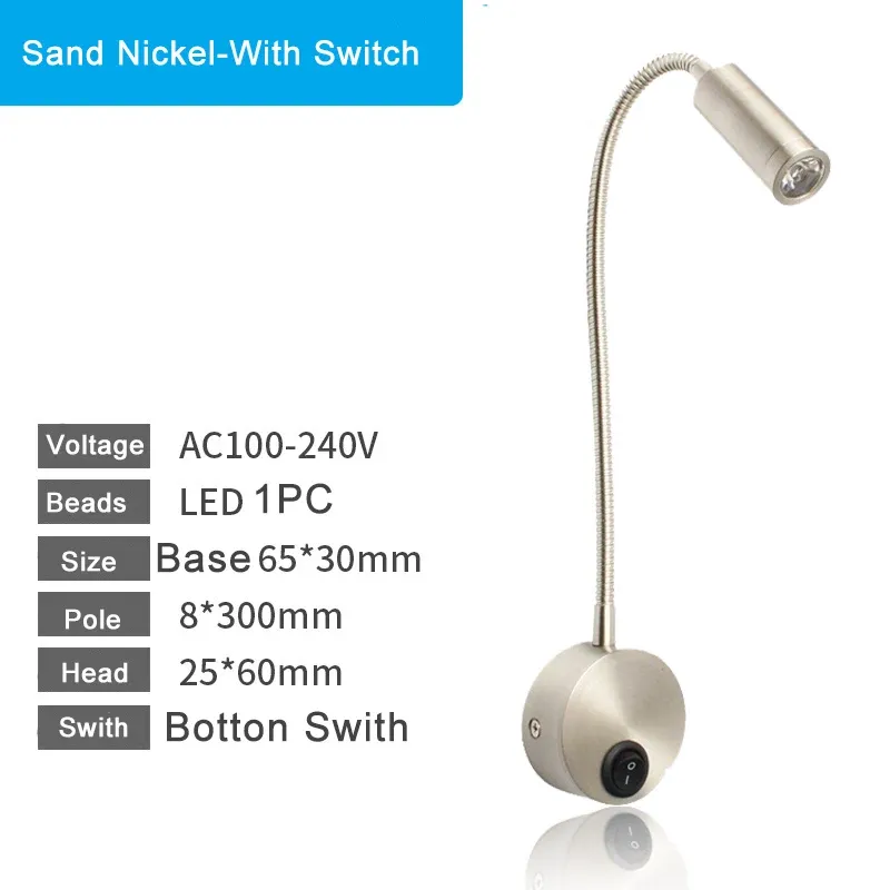 3W Blanc chaud 3000K nickel snad