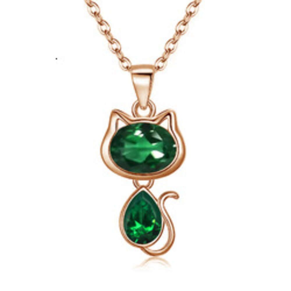 Kolumbijskie Emerald-10k Rose Gold-40+5 cm