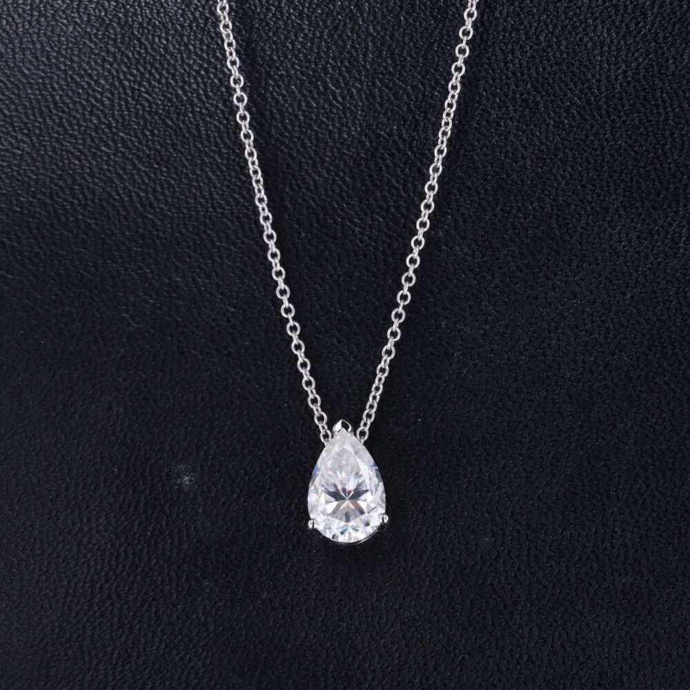 Collier Moissanite Poire-41cm