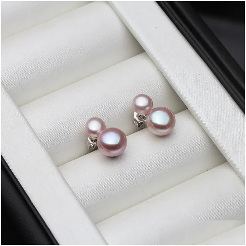 Purple Pearl Earring